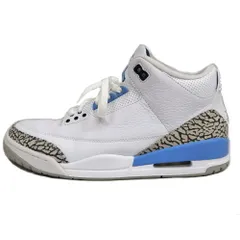 【名東】ナイキ エアジョーダン3 レトロ CT8532 104 スニーカー 29.5cm ホワイト ライトブルー グレー系 メンズ 男　靴