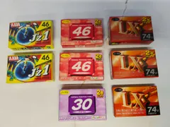 RK-003【新品未使用】【送料無料】カセットテープ まとめ売り 8パック 計15本 AXIA DAISO LX ノーマル 46分 74分 30分 Cassette Tape Blank Normal Set