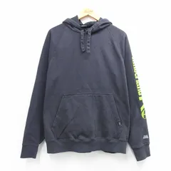 L/古着 ティンバーランド 長袖 スウェット パーカー メンズ ビッグロゴ RAIN REPEL ラグラン 黒 26mar16
