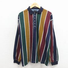 2879 デンマーク製 スウェット シャツ ニット ボーダー 綿 ボタン 襟 
