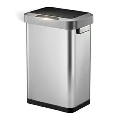 【新品】EKO JAPAN ホライゾンセンサービン シルバー 自動センサー 開閉 45L ダストボックス ゴミ箱 EK9262MT-45Lのサムネイル