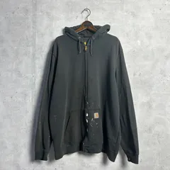 carhartt サンフェード スミクロ フルジップ スウェットパーカー ペイント ペンキ ボロ BORO 雰囲気系 2XL