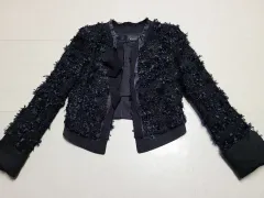 g_cut ブラック クロップドツイードジャケット 44 ポール817