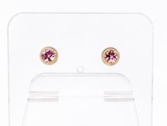 ⭐️祭⭐️k14WG 新品未使用 ピンクトルマリン立て爪ピアス 夏涼しげ 