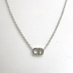 Hn486601  ネックレス ディオール　ネックレス　CDロゴ　ラインストーン　カラー：シルバー 中古