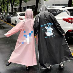 [Free Shipping] Women's Long Raincoat - Full Body Protection Against Heavy Rain, Suitable for Electric Bicycles, Adults, One-Piece EVA Construction, Double Hood + Double Front + Pockets, Cute Animal Design, Available in 8 Colors (L, XL, XXL), Comfortable Waterproof Outerwear for Rainy Days, Relaxed Fit, Stylish Waterproof Coat for Peace of Mind in Heavy Rain