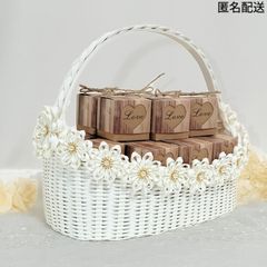 深型 L かごバスケット プチギフト入れ ウェディング 受付 カゴ エコ