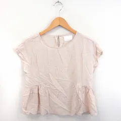 アーバンリサーチ URBAN RESEARCH lite シャツ ブラウス 丸首 フレンチスリーブ 無地 ONE ベージュ /FT23