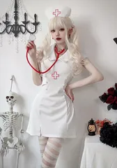 ナース コスプレ 衣装 白衣 セクシー ハロウィン コスチューム 大人用 女性用 仮装 イベント パーティー