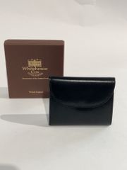 ホワイトハウスコックス ブライドルレザー 三つ折り財布 ネイビー