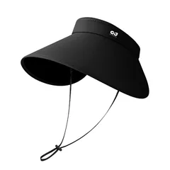 【新品】 [ZVCXOE] サンバイザー レディース UVカット キャップ つば広 小顔効果 帽子 紫外線対策 吸汗速乾 折りたたみ あごストラップ 飛ばない 日焼け防止 サイズ調整 軽量 旅行 ビーチ ゴルフ スポーツ 自転車 男女兼用 ブラック