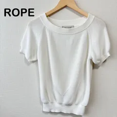 ROPE サマーニット 半袖 ホワイト 38 M 薄手 きれいめ 春夏 訳あり