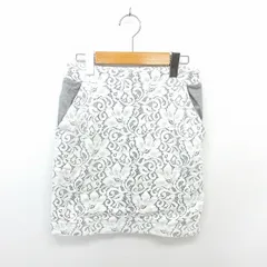 アメリカンラグシー AMERICAN RAG CIE スカート タイト ミニ レース 総柄 綿 コットン F 白 オフホワイト /TT47