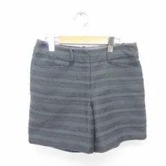 ナチュラルビューティーベーシック NATURAL BEAUTY BASIC パンツ キュロット ショート 総柄 厚手 ジップフライ L グレー 灰 /TT6