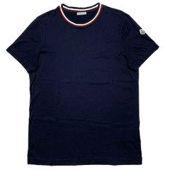 極美品 MONCLER Tシャツ S ネイビー 国内正規品 3S629 - メルカリ