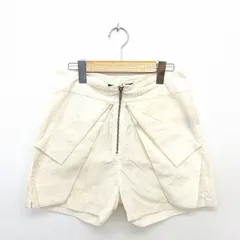 アーキ archi パンツ ショート フロントジップ 無地 麻 リネン混 S ライトベージュ 薄茶 /TT22