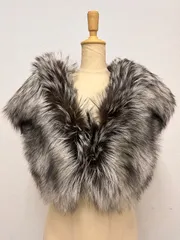 SAGA FOX フォックス ファーショール 成人式 こげ茶×白系 C260409A24