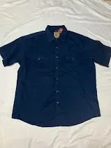 【2010s COEVALS CLUB】ウエスタン風 半袖シャツ XL ネイビー ゆるだぼ