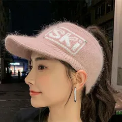 【在庫限り】サンバイザー ニット帽 ニット レディース キャップ バイザー かわいい