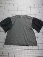 ◇ Θ サマンサモスモス Samansa Mos2 チュールスリーブカットソー グレー系 F レディース E  【1603090023073】