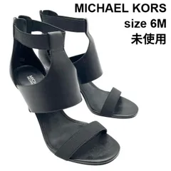 ◇ 未使用 マイケルコース MICHAEL KORS ピンヒール Dominique ドミニク スティレットヒール 黒 バケッタレザー 6M レディース 6V413のサムネイル