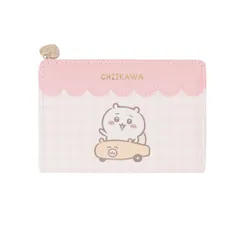 ☆ ちいかわピンク ☆ キャラクター ファスナー財布 財布 レディース 二つ折 キャラクター さいふ サイフ ２つ折り 折り財布 キッズ財布 カードケース 小さめ財布 コンパクト 小さい 小さめ 定期入れ 女子 女の子 子供 子ども こども 小学生 中学生