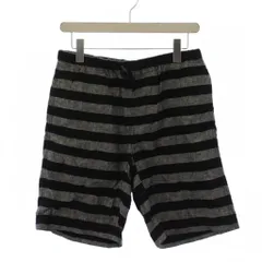 グラミチ GRAMICCI ショートパンツ M 黒 ブラック グレー ボーダー柄 /LP