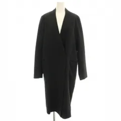 ユナイテッドトウキョウ UNITED TOKYO ノーカラーコート ロング コート 2 黒 ブラック 500158002 /☆G