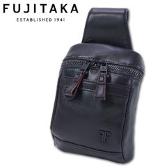 フジタカ 定価2万900円 レザーベルトポーチ ウエストバッグ 牛革シザー 