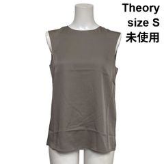 美品】セオリー ドレープノースリーブブラウス とろみ感 上品 高見え 