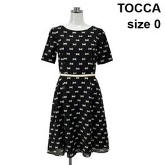 【美品】TOCCA ICONドレス　ひざ丈ワンピース　ネイビー　大きいサイズ6 美品】TOCCA ICONドレス ひざ丈ワンピース ネイビー 大きいサイズ6