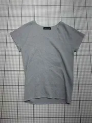 ◇ ⊂ ユナイテッドアローズ グリーンレーベルリラクシング Vネック半袖ニット グレー系 レディース E  【1603090023745】