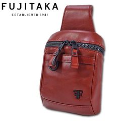フジタカ 定価2万900円 レザーベルトポーチ ウエストバッグ 牛革シザー 