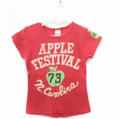 ベベ bebe e.a.B 子供服 Tシャツ カットソー プリント 丸首 半袖 コットン 綿 120 レッド 赤 /FT10