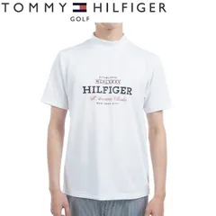トミーヒルフィガー ゴルフ メンズ フロントロゴ 半袖モックネックシャツ TOMMY HILFIGER  THMA520 2025年春夏モデル ホワイト(00)