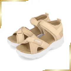 【新品】 [メヌエ] [moz (モズ)] 厚底 スポーツサンダル[4.5cmヒール] レディース 歩きやすい スポサン 厚底サンダル ベルクロ 面ファスナー 4033 M(23.0～23.5cm) 1
