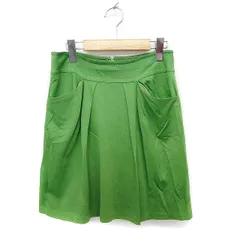 ガリャルダガランテ GALLARDAGALANTE 台形スカート ミニ スリット 無地 綿混 38 グリーン 緑 /FT31