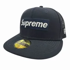 シュプリーム SUPREME × NEW ERA ニューエラ Box Logo Mesh Back ボックス ロゴ メッシュ バック キャップ 帽子 7 1/8 ネイビー ブランド古着ベクトル 中古☆AA★▲260409