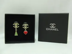 CHANEL シャネル ピアス ココマーク ハート トライアングル A18V ゴールド 箱付き