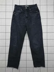 ◇ Θ ザラ ZARA EUR34 ブラック系デニムパンツ レディース E  【1603160012976】