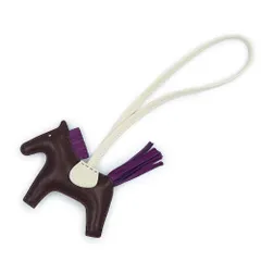 エルメス ロデオ PM アニューミロ ヴォースイフト Rouge Sellier ルージュ セリエ Violet ヴィオレット Craie クレ パープル Z刻印 チャーム レザー 箱付 HERMES（新品・未使用品）