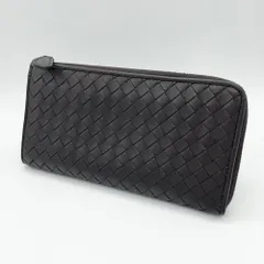 2603-160｜美品｜ボッテガヴェネタ イントレチャート 長財布 レザー