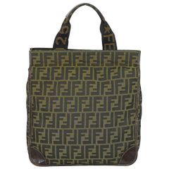 FENDI フェンディ ズッカ柄 トートバッグ 折りたたみ可 ブラウン