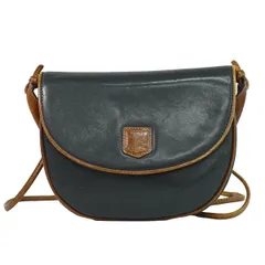 本物 セリーヌ CELINE レザー ショルダーバッグ ポシェット ブラック バッグ 中古・