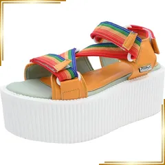 【新品】 厚底バックベルトサンダル 1