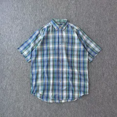 old　デザインシャツ　80s　90s　マドラスチェック　マルチカラー　ヴィンテージ　US古着　グッドカラー