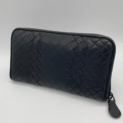 2603-177｜美品｜ボッテガヴェネタ イントレチャート 長財布 ブラック