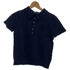 【中古】　BANANA REPUBLIC　セーター　半袖　ニット　ニットポロシャツ　ハーフボタン　無地　古着　/7251