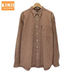 【中古】　Abercrombie&Fitch　チェックシャツ　長袖　シャツ　カジュアルシャツ　ボタンダウン　胸ポケット　ワンポイント　ブランドロゴ　アメカジ　古着　/1555