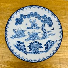 柳山 染付 唐子文様 皿 陶磁器 - メルカリ